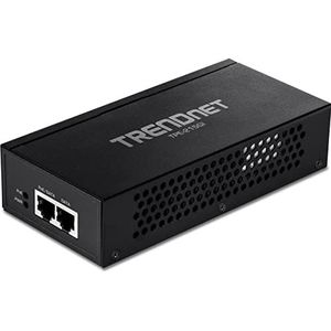 TRENDnet PoE-injector 2,5 G, TPE-215GI, PoE (15,4 W) of PoE+ (30 W), zet een niet-PoE-poort om in een 2,5G PoE+-poort, voldoet aan de 2,5 GBASE-T-standaard, geïntegreerde voeding, netwerk een