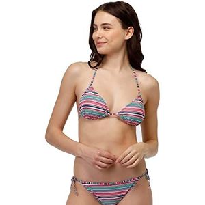 LOVABLE Soutien-gorge Triangle RCS Recycled Bikini Femme, Rayures multicolores, S