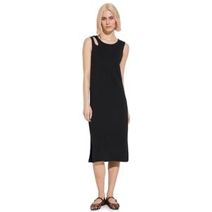 Street One A144012 Jersey midi-jurk voor dames, zwart.