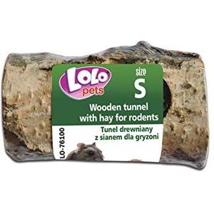 LOLO Pets Houten tunnel gevuld met hooi