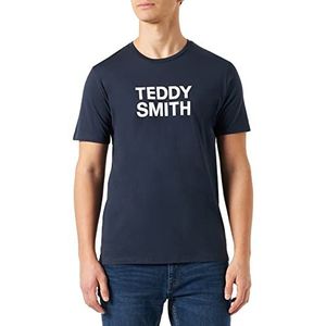 Teddy Smith Ticlass Basic MC T-shirt voor heren, Totale marineblauw