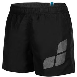 arena Boys' Beach Shorts Logo R Swim Trunks Jongens, zwart-wit