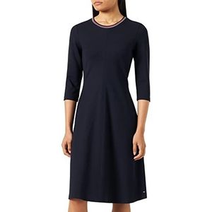 Tommy Hilfiger Fit & Flare Punto Midi Dress Nauwsluitende en uitlopende damesjurken, Desert Sky