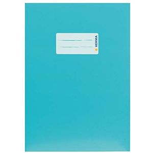 HERMA 19769 notitieboekomslag DIN A5 karton met tekstveld van stevig en extra sterk papier, turquoise