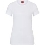 HUGO The Plain Tee T-shirt voor heren (1 stuk), wit 100