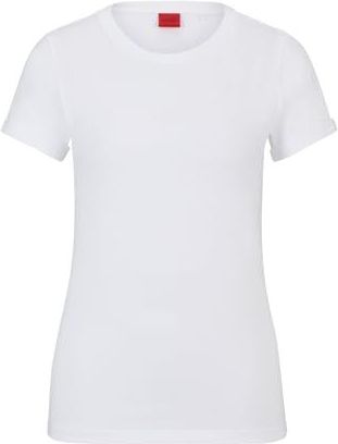 HUGO The Plain Tee T-shirt voor heren (1 stuk), wit 100