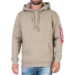 ALPHA INDUSTRIES Alpha Industries Emb Hoodie voor heren, hoodie voor heren, 1 stuk, Vintage zand