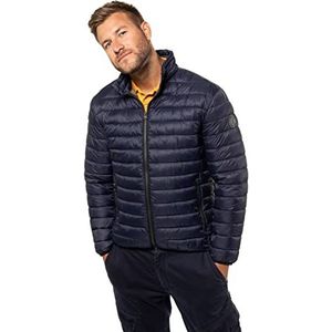 JP 1880 Menswear 723363 gewatteerde herenjas, oversized L-8XL, contrasterende voering, licht warm, Donkermarineblauw