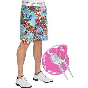 Royal & Awesome golf shorts heren, partoon
