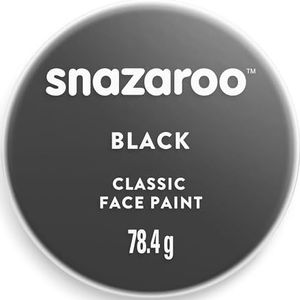 Snazaroo - Verf voor gezicht en lichaam, make-up voor gezicht en vermomming, voor kinderen en volwassenen, blush 75 ml, kleur: zwart