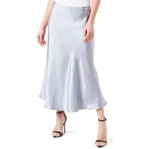 DreiMaster Klassik Jupe midi pour femme, gris/bleu, L