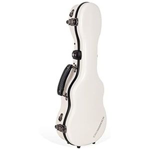 Crossrock CRF2020CUMW glasvezelkoffer met TSA-slot voor 61 cm concert-ukelele, melkwit