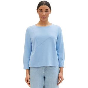 TOM TAILOR T-shirt pour femme, 34587 - Bleu clair Fjord, L
