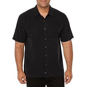 Quiksilver Tahiti Palms Overhemd met 4 knopen voor heren, zwart.