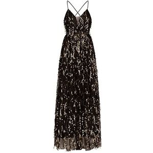 Zwarte jurk met gouden accenten new arrivals