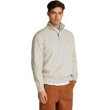 Tommy Hilfiger Essential Fleece 1/4 Zip Mw0mw37233 Sweatshirt met halve ritssluiting voor heren, Bruin (Heather Havermelk)