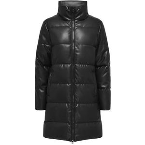 ONLY Manteau tampon Onlelsie en cuir synthétique pour femme Cc OTW, Noir, L