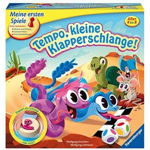 Ravensburger 20950 - Tempo, kleine klapperlange! - Wettlauf- en merkspel voor kinderen vanaf 4 jaar - gezelschapsspel geschikt voor 2-4 spelers