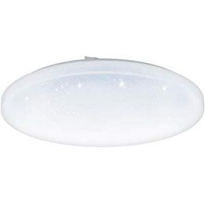 EGLO Frania-S Led-plafondlamp, plafondlamp met sterrenhemel-effect, 1 lichtbron, materiaal: staal en kunststof, kleur: wit, diameter: 43 cm.