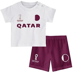 FIFA Officieel T-shirt en shorts set WK 2022, Baby, Qatar, alternatieve kleuren, 24 maanden