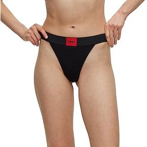 HUGO String met rood label voor dames, Zwart 1