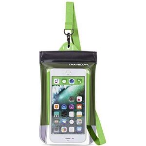 Travelon Waterdichte zwemtas voor smartphone/digitale camera, groen, 4,25 x 6,25 ea, waterdichte zwemtas voor smartphone/digitale camera