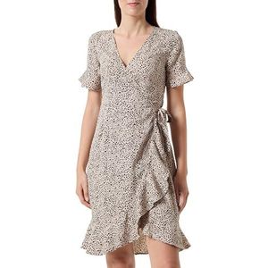 ONLY Onlolivia S/S WVN Noos wikkeljurk, bruin, 34, Bruin