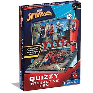 Clementoni - 16452 - Marvel Spiderman Quizzy - Interactieve pen, educatief speelgoed 3 Jaar, inclusief batterijen, gemaakt in Italië