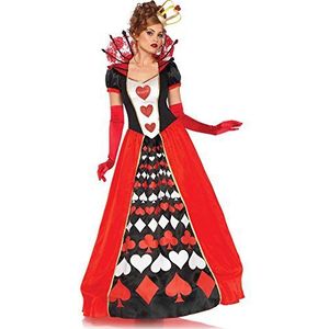 Leg Avenue Deluxe Queen Of Hearts Volwassen Maat Dameskostuums, Meerkleurig