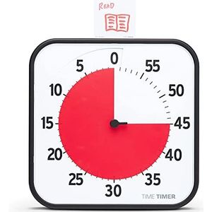 Time Timer Origineel groot, 30 x 30 x 4 cm, visuele timer van 60 minuten, magnetisch, aftellen van klaslokaal of vergadering voor kinderen en volwassenen (zwart)