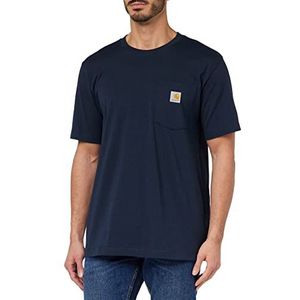 Carhartt K87 T-shirt met korte mouwen, casual snit, heren T-shirt (1 stuk), Navy Blauw