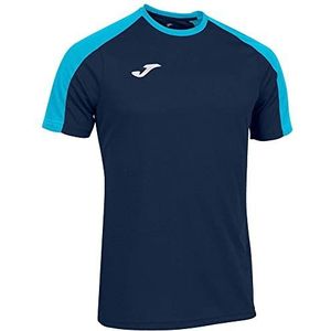 Joma Eco Championship T-shirt met korte mouwen voor heren, marineblauw/neontturkis