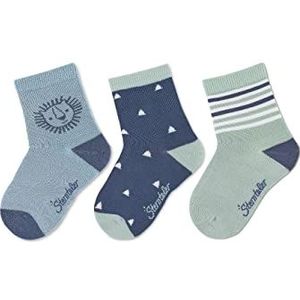 Sterntaler 3-pack bamboe sokken, lichtblauw, normaal kinderen, uniseks, lichtblauw, Eén maat, Helleblau