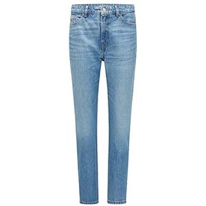 BOSS Femmes Straight Crop 1.4 Jean Regular Fit en Denim Italien Bleu