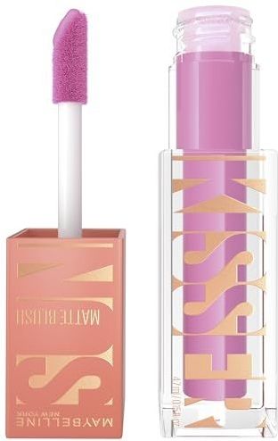 Maybelline New York Sunkisser Hazy Matte Blush 32 Lilac Clouds, delicate fondant paarse blush, voor een sunkissed look met matte afwerking, 4,7 ml