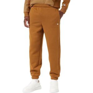Champion Legacy Authentic Pants C-logo Powerblend Fleece Elastic Cuff Trainingsbroek voor heren, Chiaro bruin