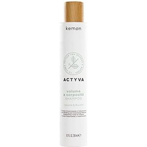 Kemon - Actyva Volume et Corposité Shampoing, Shampo pour cheveux fins à action volumisante avec graines de lin, sans silicone - 250 ml