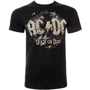 T-shirt (Uomo-S) Rock Gold Bust New Release January, Zwart (zwart).