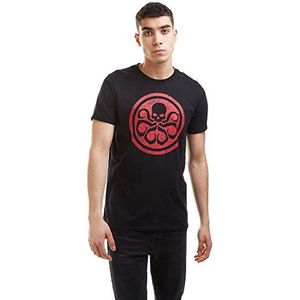 Marvel Hydra Logo T-shirt voor heren, zwart.