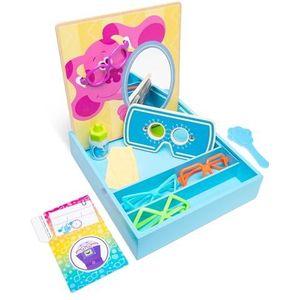 Melissa & Doug Blue's Clues & You! Oogmaskerspel met bril, houten speelgoed, imitatiespel, rollenspel voor kinderen, 3+, cadeau voor jongens en meisjes van 3 tot 6 jaar