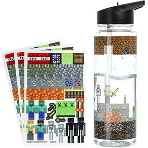 Paladone Minecraft Waterfles en stickers | Nintendo Switch Game Merchandise, meerkleurig