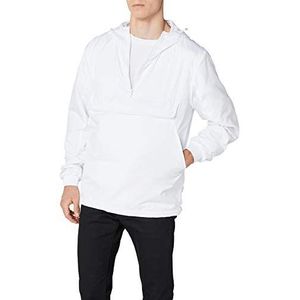 Urban Classics Basic Pullover Over Jacket Herenjas, Wit.