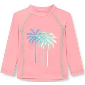 Playshoes Palmen Huidbeschermend shirt voor meisjes, Koralle lange palmen