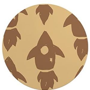 Questo Casa, Ronde muismat met antislip onderkant voor kantoor en thuis, diameter 22 cm