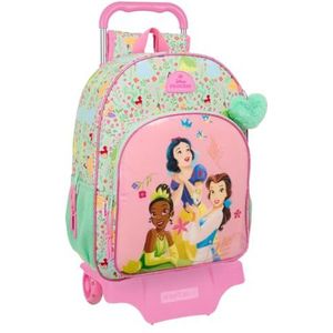 Princes Disney Bloem - Grote schoolrugzak met trolley, kinderrugzak, aanpasbaar aan trolley, ideaal voor schoolgaande kinderen, comfortabel en veelzijdig, kwaliteit en sterkte, 33 x 15 cm,