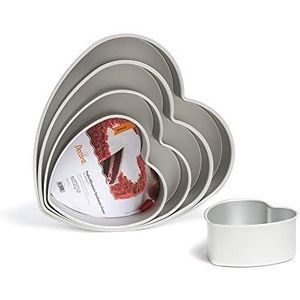 Decora 0062669 Professionele kookplaat, 20 x 7,5 cm, geanodiseerd hart