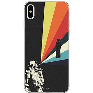 Originele en officieel gelicentieerde Star Wars Droids beschermhoes voor iPhone XS Max perfect aan de vorm van de smartphone, siliconen case