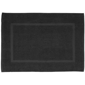 WENKO Badmat, badkamertapijt, zwart, 100% katoen, 800 g/m², 50 x 70 cm