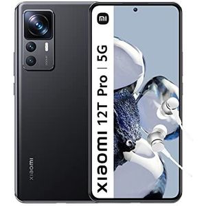 Xiaomi 12T Pro 5G Smartphone 8 + 256 GB, display 6,67 inch 120 Hz CrystalRes AMOLED, Snapdragon 8 Gen 1, ultieme camera met 200 MP, batterij 5000 mAh, zwart (FR-versie + 2 jaar garantie)