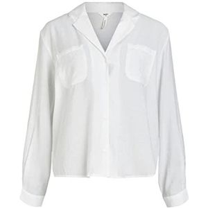 Object Objseline T-shirt Noos L/S blouse, wit, 40 dames, wit, 38, Wit